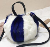 New rabbit fur handbag