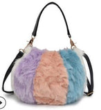 New rabbit fur handbag